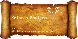 Kelemen Paulina névjegykártya